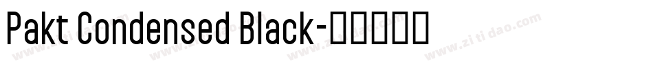 Pakt Condensed Black字体转换